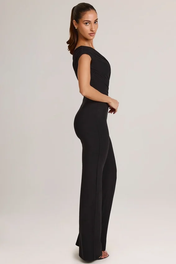 Alouette Modal One-Shoulder Jumpsuit in Black Alouette Modal One-Shoulder Jumpsuit in Black