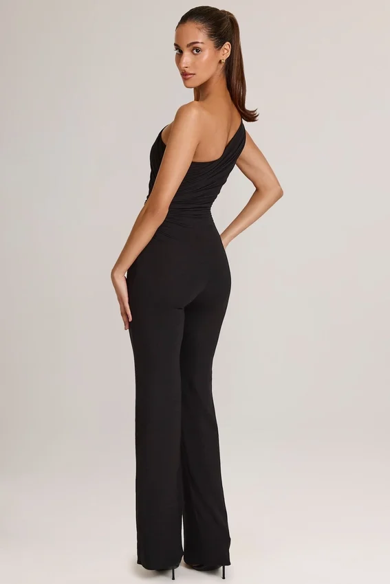 Alouette Modal One-Shoulder Jumpsuit in Black Alouette Modal One-Shoulder Jumpsuit in Black