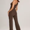 Alouette Modal One-Shoulder Jumpsuit in Chocolate Brown Alouette Modal One-Shoulder Jumpsuit in Chocolate Brown