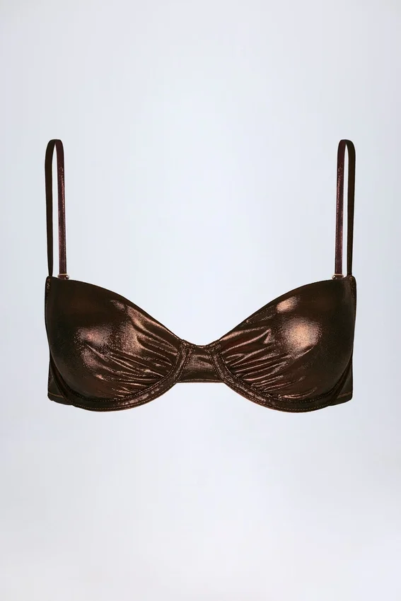 Aluna Underwired Bikini Top in Bronze Aluna Underwired Bikini Top in Bronze
