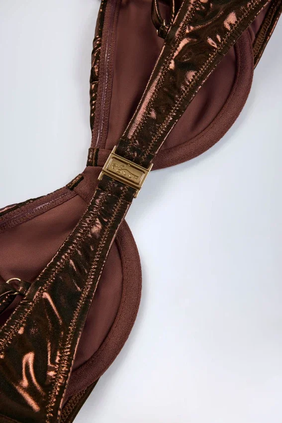 Aluna Underwired Bikini Top in Bronze Aluna Underwired Bikini Top in Bronze