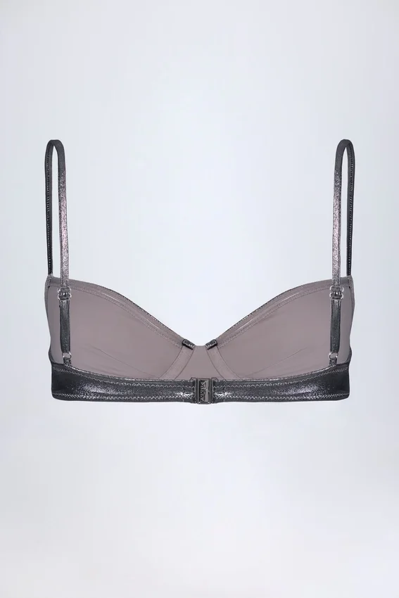 Aluna Underwired Bikini Top in Silver Aluna Underwired Bikini Top in Silver