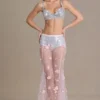 Celina Sequin Mesh Mid-Rise Mini Shorts in Silver Celina Sequin Mesh Mid-Rise Mini Shorts in Silver