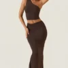 Andi Modal One-Shoulder Top in Chocolate Brown Andi Modal One-Shoulder Top in Chocolate Brown