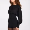 Anele Knit Long-Sleeve Cardigan in Black Anele Knit Long-Sleeve Cardigan in Black