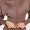 Anele Knit Long-Sleeve Cardigan in Mocha Anele Knit Long-Sleeve Cardigan in Mocha
