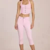 Anessa Mid-Rise Capri Jeans in Blossom Pink Anessa Mid-Rise Capri Jeans in Blossom Pink