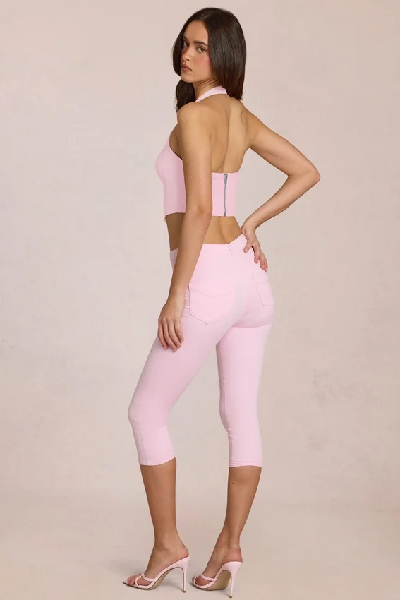 Anessa Mid-Rise Capri Jeans in Blossom Pink Anessa Mid-Rise Capri Jeans in Blossom Pink