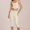 Anessa Mid-Rise Capri Jeans in Ivory Anessa Mid-Rise Capri Jeans in Ivory