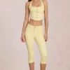 Anessa Mid-Rise Capri Jeans in Lemon Yellow Anessa Mid-Rise Capri Jeans in Lemon Yellow