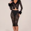 Annalisa Laced Capri Trousers in Black Annalisa Laced Capri Trousers in Black