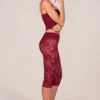 Annalisa Laced Capri Trousers in Cherry Red Annalisa Laced Capri Trousers in Cherry Red