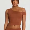 Anona Mid Rise Modal Cashmere Blend Trousers in Chestnut Brown Anona Mid Rise Modal Cashmere Blend Trousers in Chestnut Brown