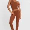 Anona Mid Rise Modal Cashmere Blend Trousers in Chestnut Brown Anona Mid Rise Modal Cashmere Blend Trousers in Chestnut Brown