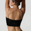 Ariana Embellished Cut-Out Crop Top in Black Ariana Embellished Cut-Out Crop Top in Black