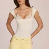 Arlen Modal Bodysuit in Ivory Arlen Modal Bodysuit in Ivory
