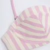 Ascona Underwired Halterneck Balconette Bikini Top in Mauve Stripe Ascona Underwired Halterneck Balconette Bikini Top in Mauve Stripe
