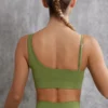 Asymmetric Sports Bra in Olive Asymmetric Sports Bra in Olive