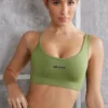 Asymmetric Sports Bra in Olive Asymmetric Sports Bra in Olive