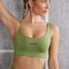 Asymmetric Sports Bra in Olive Asymmetric Sports Bra in Olive