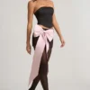 Audrina Cut-Out Bow-Detail Corset Top in Black Audrina Cut-Out Bow-Detail Corset Top in Black