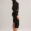 Aven Modal Mid-Rise Pencil Midi Skirt in Black Aven Modal Mid-Rise Pencil Midi Skirt in Black