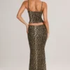 Avenley Modal Mid-Rise Fishtail Maxi Skirt in Leopard Print Avenley Modal Mid-Rise Fishtail Maxi Skirt in Leopard Print