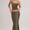 Avenley Modal Mid-Rise Fishtail Maxi Skirt in Leopard Print Avenley Modal Mid-Rise Fishtail Maxi Skirt in Leopard Print