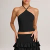 Aviora Modal Halterneck Top in Black Aviora Modal Halterneck Top in Black