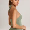 Aviora Modal Halterneck Top in Sage Green Aviora Modal Halterneck Top in Sage Green