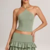 Aviora Modal Halterneck Top in Sage Green Aviora Modal Halterneck Top in Sage Green