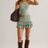 Aviora Modal Halterneck Top in Sage Green Aviora Modal Halterneck Top in Sage Green