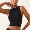 Aya Modal Boat-Neck Tank Top in Black Aya Modal Boat-Neck Tank Top in Black