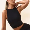 Aya Modal Boat-Neck Tank Top in Black Aya Modal Boat-Neck Tank Top in Black
