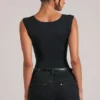 Ayla Sweetheart-Neck Bodysuit in Black Ayla Sweetheart-Neck Bodysuit in Black