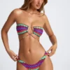 Azure By Oh Polly Swim Micro Cheeky Bikini Bottoms in Multi Print Azure By Oh Polly Swim Micro Cheeky Bikini Bottoms in Multi Print