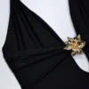 Bahari Cut-Out Hardware-Detail Swimsuit in Black Bahari Cut-Out Hardware-Detail Swimsuit in Black