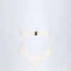 Bahari Cut-Out Hardware-Detail Swimsuit in White Bahari Cut-Out Hardware-Detail Swimsuit in White