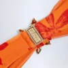 Baracoa Hardware-Detail Halterneck Bikini Top in Orange Orchid Print Baracoa Hardware-Detail Halterneck Bikini Top in Orange Orchid Print