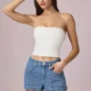 Beata High-Waist A-Line Shorts in Mid-Blue Wash Beata High-Waist A-Line Shorts in Mid-Blue Wash