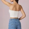 Beata High-Waist A-Line Shorts in Mid-Blue Wash Beata High-Waist A-Line Shorts in Mid-Blue Wash
