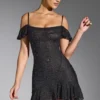 Beaufort Embellished Cold Shoulder Mini Dress in Black Beaufort Embellished Cold Shoulder Mini Dress in Black