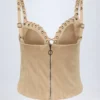 Bela Lace-Up Top in Tan Bela Lace-Up Top in Tan