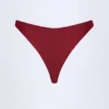 Bermuda Bead-Embellished Cheeky Bikini Bottoms in Dark Cherry Bermuda Bead-Embellished Cheeky Bikini Bottoms in Dark Cherry