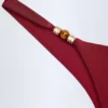Bermuda Bead-Embellished Cheeky Bikini Bottoms in Dark Cherry Bermuda Bead-Embellished Cheeky Bikini Bottoms in Dark Cherry