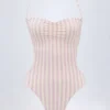 Biarritz Cut-Out Halterneck Swimsuit in Mauve Biarritz Cut-Out Halterneck Swimsuit in Mauve