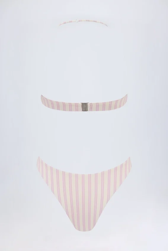Biarritz Cut-Out Halterneck Swimsuit in Mauve Biarritz Cut-Out Halterneck Swimsuit in Mauve