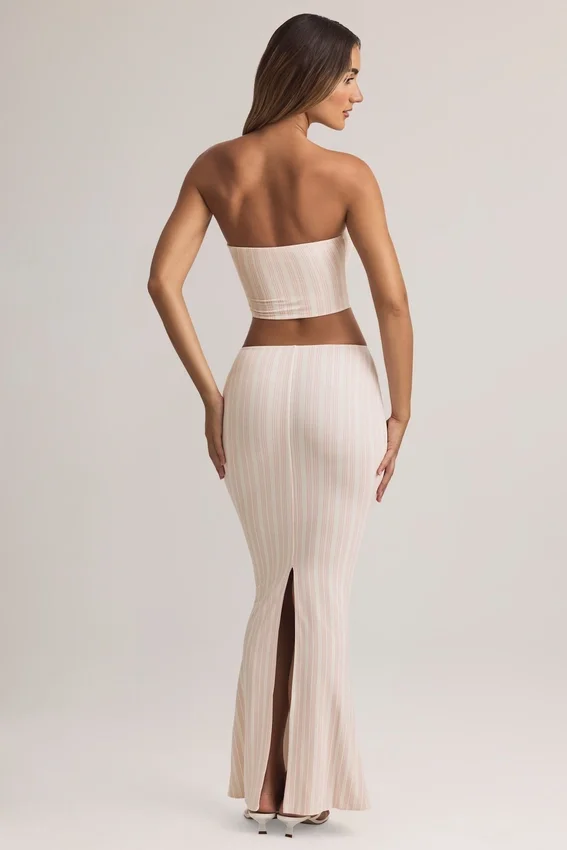 Blake Modal Mid-Rise Maxi Skirt in Stripe Print Blake Modal Mid-Rise Maxi Skirt in Stripe Print
