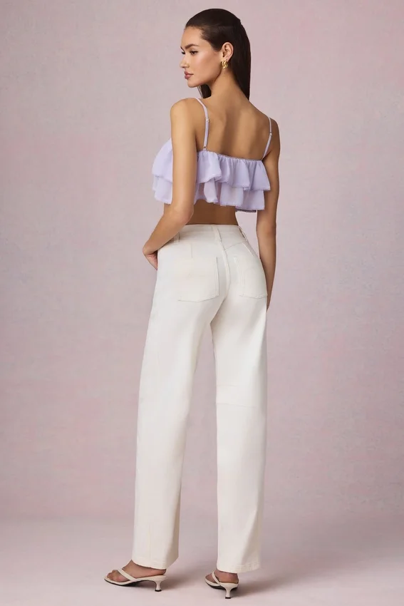 Bobbi Mid-Rise Barrel-Leg Jeans in Ecru Wash Bobbi Mid-Rise Barrel-Leg Jeans in Ecru Wash