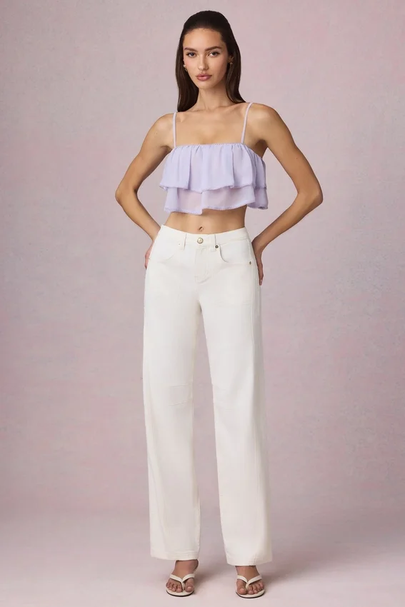 Bobbi Mid-Rise Barrel-Leg Jeans in Ecru Wash Bobbi Mid-Rise Barrel-Leg Jeans in Ecru Wash